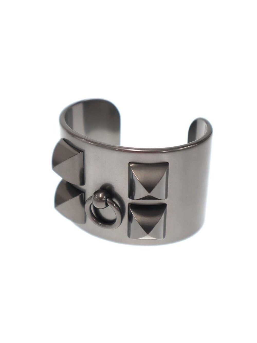 Hermes Collier de Chien Noir Bracelet de Bangle Black